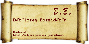 Délczeg Bozsidár névjegykártya
